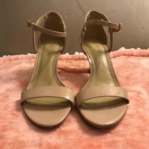 MICHAEL Michael Kors Patten Nude Ankle Strap Heels